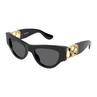 Valentino Cat Eye Zonnebril - Dames - Accessoires - Zwart - Maat: 55 MM