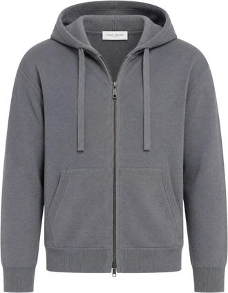 Paolo Pecora Hooded Zip Sweater - Heren - Vesten met rits - Grijs - XL - Katoen - Hoodies & sweatvesten