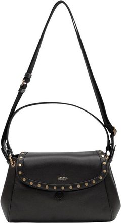 Isabel Marant Chany M Leren Tas - Dames - Schoudertassen - Zwart - ONE Size - Leer - Tassen