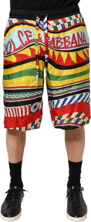 Dolce & Gabbana Multicolor Sicilian Carretto Shorts Mens Swimwear