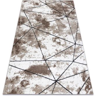RugsX Rugsx - Alfombra Moderna Cozy Polygons, Geom&eacute;trico, Triangulos - Structural Dos Niveles De Vell&oacute;n Marr&oacute;n Brown 120x170 Cm