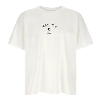 Maison Margiela T-Shirts, male, White, Size: 2XL Cotton Jersey T-shirt