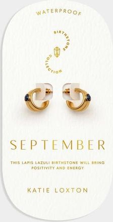 Katie Loxton September Waterproof Gold Birthstone Hoop Earrings at Nordstrom