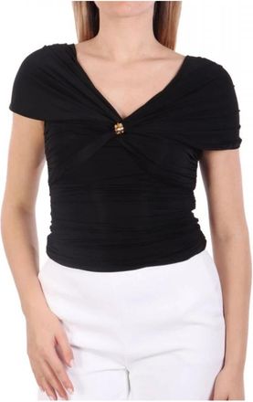 Elisabetta Franchi To 03852E2 Blouse - Dames - Blouses - Zwart - 3XL - Overhemden