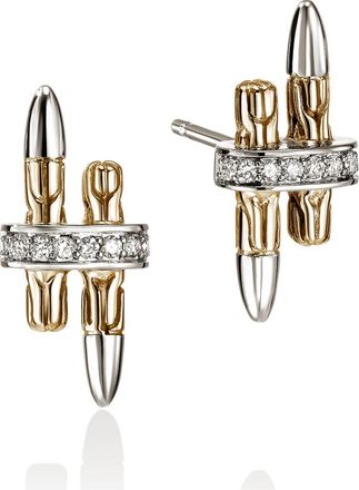 John Hardy Spear Stud Earrings in Silver And Gold at Nordstrom