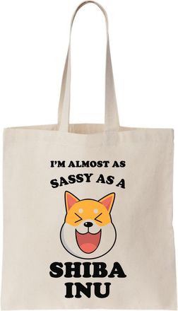 Generic Im Almost As Sassy As Shiba Inu Canvas Tote Bag