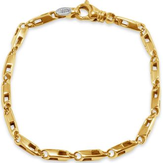 Pompeii3 Mens Link 14k Gold (19gram) or Platinum (32gram) 4mm Bracelet 8