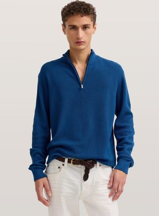 Bugatti Troyer BUGATTI Regular Fit, Herren, Gr. XXL, 370, marine, Strick, 100% Baumwolle, unifarben, regular fit, ohne Ausschnitt, Pullover Troyer, aus reiner