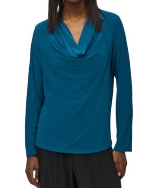 Joseph Ribkoff Silky Knit Cowl Neck Top In Twilight