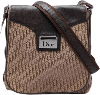 Dior Pre-owned Vintage Jacquard Schoudertas - Dames - Vintage Schoudertas - Bruin - ONE Size - Vintage