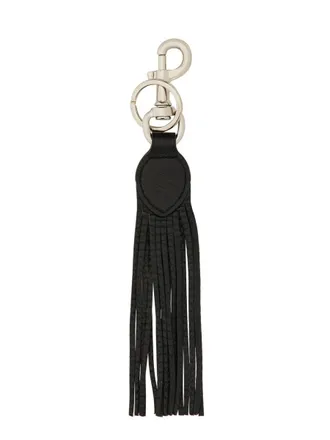Valentino Garavani Vlogo Signature Leather Key Case - Black