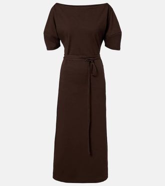 Christophe Lemaire Cotton and linen jersey midi dress