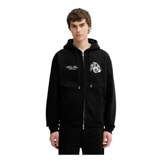 Filling Pieces Hoodies & sweatvesten, Heren, Zwart, XL, Katoen, Zip Hoodie Bouquet