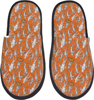 Generic Halloween Mummy Men Women House Shoes Breathable Sliders Slip On House Slippers For Bedroom Indoor Outdoor M