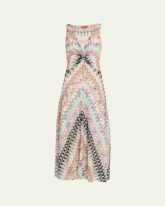 Missoni Zigzag Sleeveless A-Line Dress