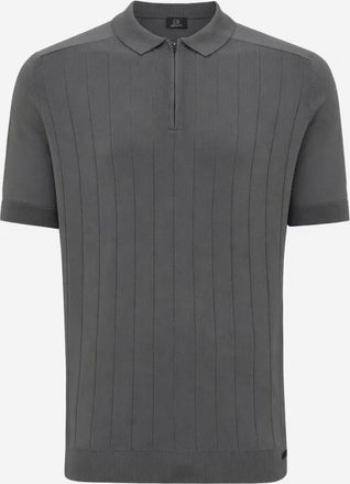 Genti Polo zip | Donkergrijs
