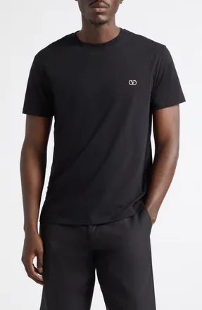 Valentino VLOGO Cotton T-Shirt in Black at Nordstrom, Size X-Large