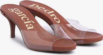 Pedro Garcia Red and jelly stripe midi heel mule| Welch | Spring Summer 25 | PEDRO GARCIA