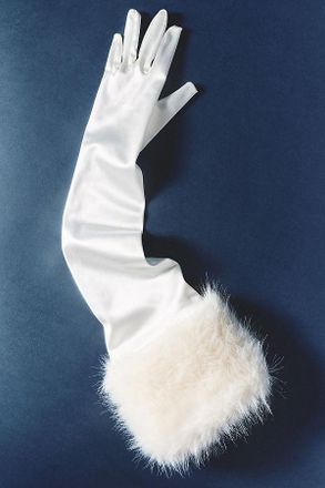 Hutch Faux Fur Satin Gloves