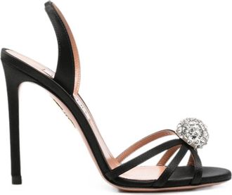 Aquazzura Schoenen, Dames, Zwart, 37 EU, Satijn, Schoenen Aquazzura
