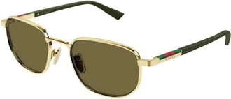 Gucci Gg 2093S 003 Zonnebrillen - Heren - Zonnebrillen - Geel - 54 MM - Nylon - Accessoires