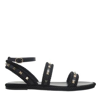 Valentino Garavani Sandalen - Rockstud Torchon Sandal - Gr. 37 (EU) - in Schwarz - für Damen