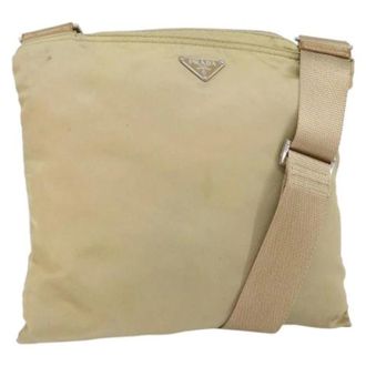 Prada Vintage, unisex, Beige, ONE Size, Nylon, Pre-owned Vintage Cross Body Bag