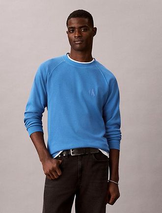 Calvin Klein Camiseta De Manga Larga De Punto Gofrado
