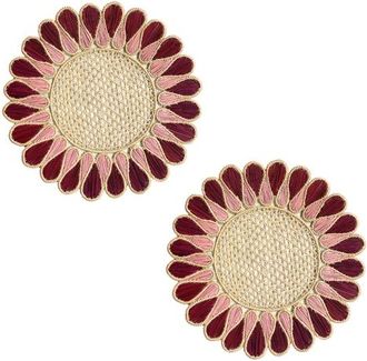 Coro Cora Drops Placemat - Set of 2 in Burgundy/pink at Nordstrom