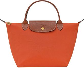 Longchamp le Pliage S Red Handbag With Engraved Logo In Recycled Canvas Woman