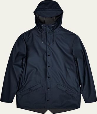Rains Snap-Front Hooded Jacket