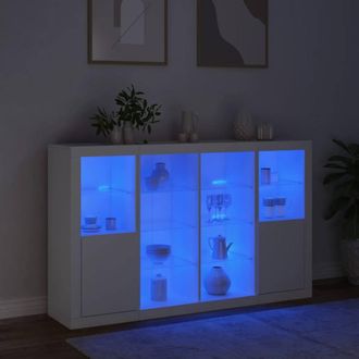 Berkfield Home Sideboards with LED Lights 3 pcs White Engineered Wood