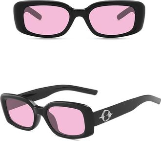 Generic Fashion Sun glasses Rectangle Shape UV400 Protection Sunglasses For Women Sunglasses Male Female,Black Pink 2026