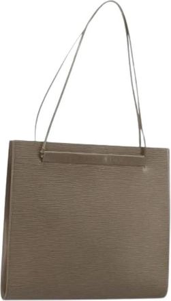 Louis Vuitton Pre-owned Shoulder Bag - Dames - Vintage Schoudertas - Grijs - ONE Size - Leer - Vintage