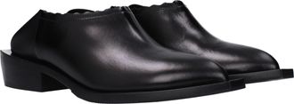 Moschino Womens Black Leather Mules