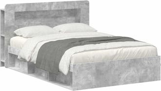 vidaXL Estructura De Cama Con Almacenamiento Gris Hormig&oacute;n Vidaxl