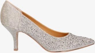 J. Rene&eacute; Womens Rishna Slip On Pumps In Pewter Dance Glitter