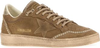 Golden Goose Womens Camel Suede Ball Star Sneakers Tobaccogold