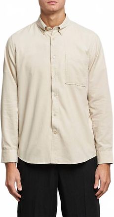 Nn.07 Arne Cotton Corduroy Shirt In Ecru