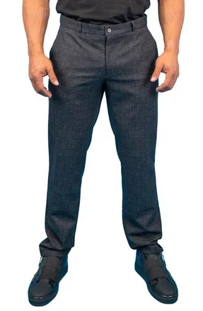 Maceoo Squared Black Stretch Flat Front Pants at Nordstrom, Size 40