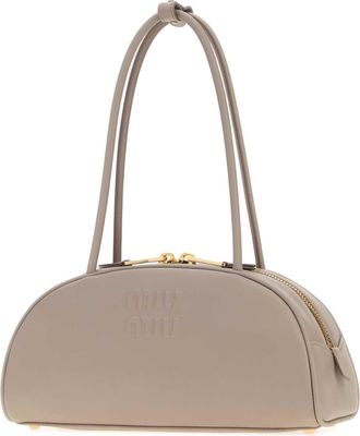 Miu Miu Womens Dove Grey Leather Beau Shoulder Bag Pomice Vitello Borse A Mano
