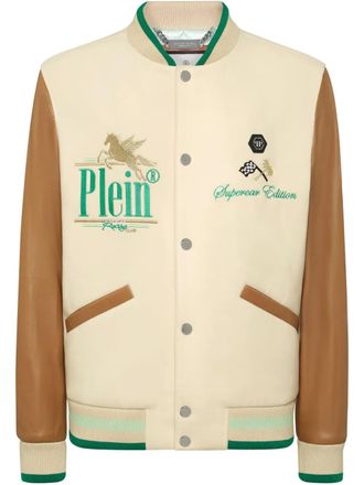 Philipp Plein Racing Club College bomber jacket - Neutrals