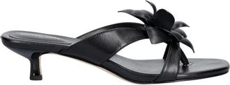 Michael Kors Jacie Kitten Sandal - Dames - Muiltjes - Zwart - 37 EU - Leer - Schoenen