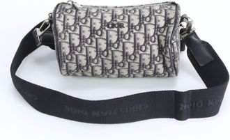 Dior Navy Canvas Leather Shoulder Bag (Pre-Owned)