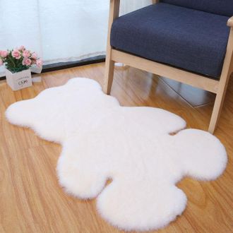 OEM Alfombra Con Dise&ntilde;o De Oso Adorable, Decoraci&oacute;n De Peluche, Alfombra De Felpa Artificial Con Estampado De Dibujos Animados, Manta Para Mesita De Noche