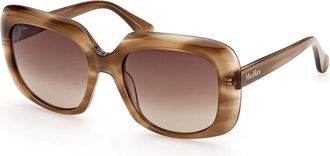 Max Mara MM0038 47F Womens Sunglasses Brown Size 55