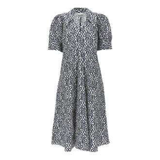 Ganni Vestido Midi de Popel&iacute;n de Algod&oacute;n - Dresses - Mujer - Multicolor - L