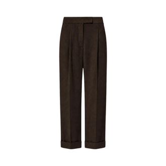 Liu Jo Wijde broek - Dames - Broeken - Bruin - Maat: M Leer