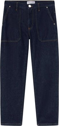 Pinko Donkerblauwe Chino jeans Cloe model - Dames - Loose Fit Jeans - Blauw - W27 - Katoen - Jeans