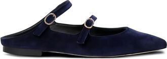Amato Daniele Fluwelen muiltjes met gesp - Blauw